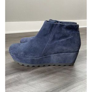 Camper Blue Suede Platform Laika Boots Size EU 39 Bootsie Fits like US 9